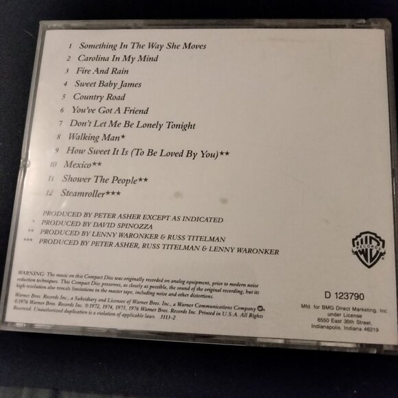 James Taylors Greatest Hits CD Album - Picture 4 of 4
